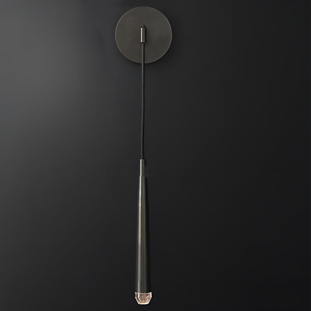 Crystal LED Wall Sconce Modern Nordic Strip Light Gold Black