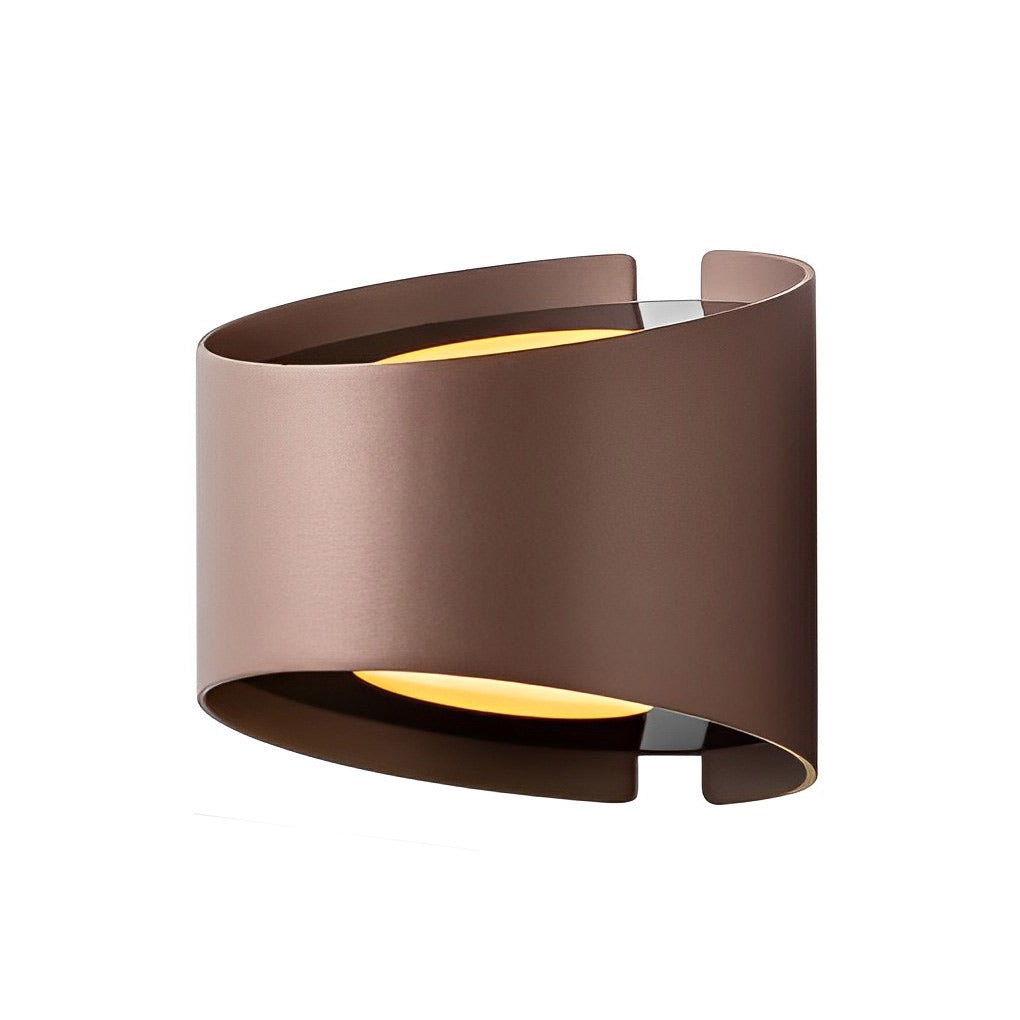 Modern Round LED Wall Sconce Aluminum Up Down Light
