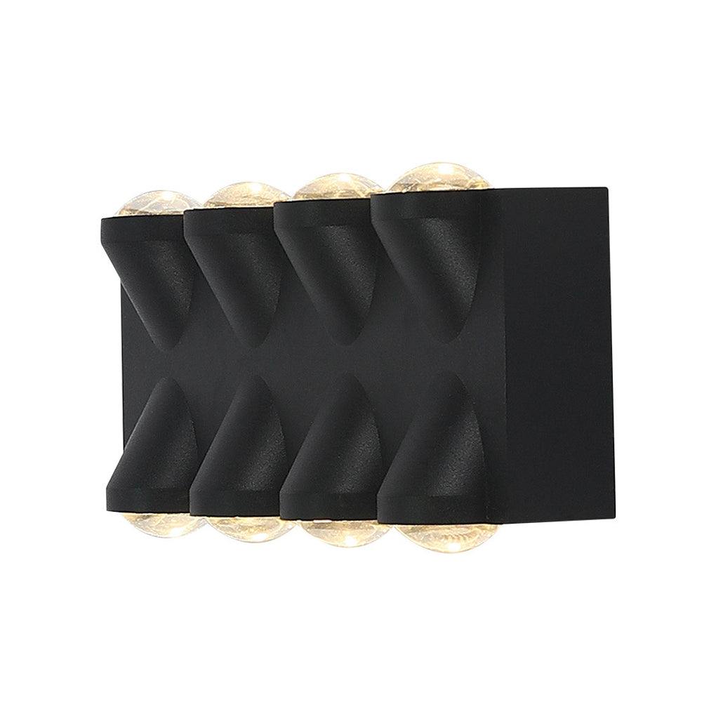 Modern Waterproof LED Wall Sconce Up Down Light Black