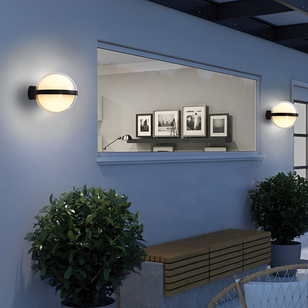 Modern Round Up Down LED Outdoor Wall Lamp Waterproof