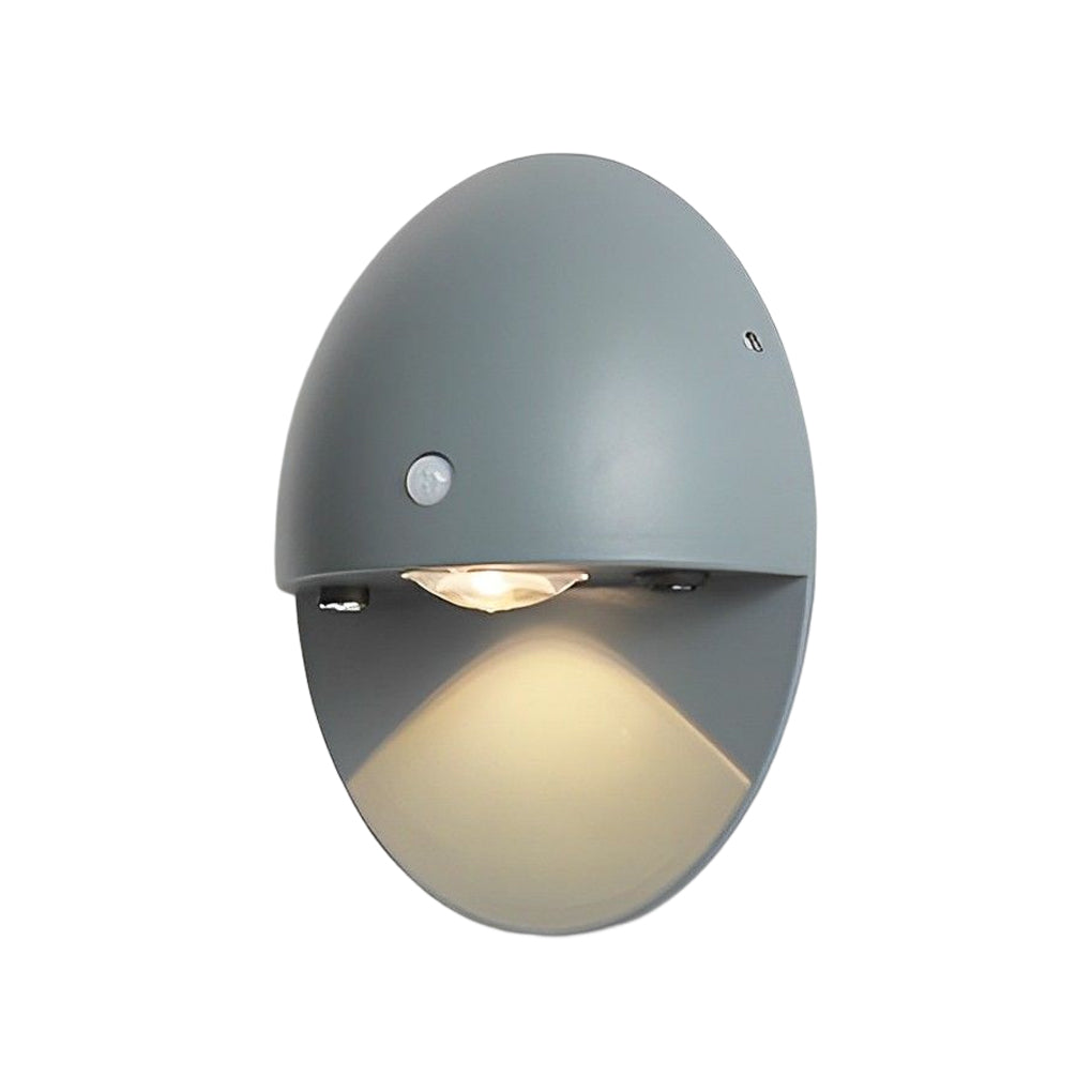 Oval Motion Sensor Rechargeable LED Wall Lamp - Aluminum