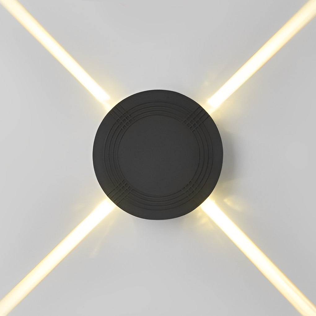 12W Cross Star LED Outdoor Wall Light - Waterproof Modern Design