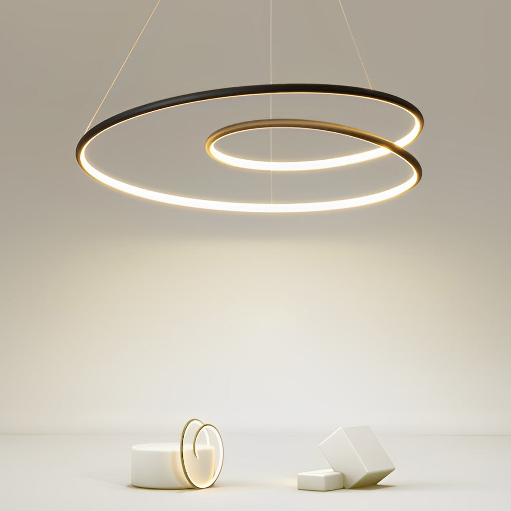 Modern Circular LED Pendant Light with Stepless Dimming