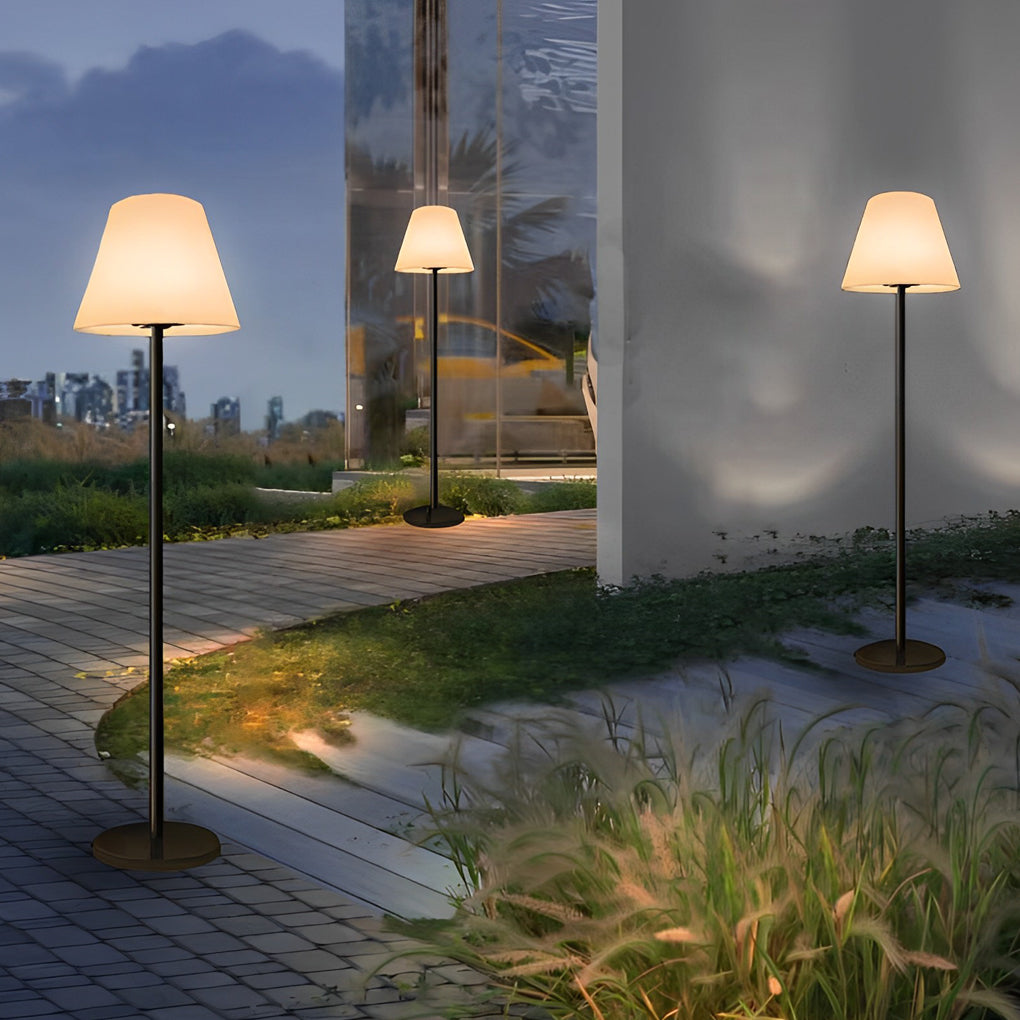 Smart RGB LED Floor Lamp with Metal Base and PE Shade