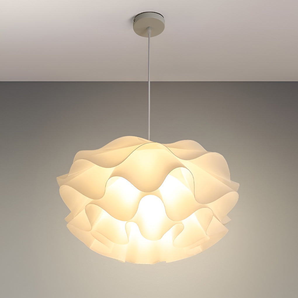 Flower Shaped Three-Step Dimming LED Pendant Light - White