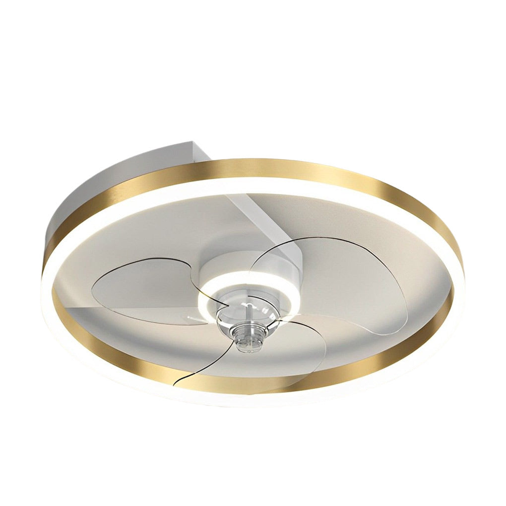 Modern Bladeless Ceiling Fan with LED Light - Silent Smart Control
