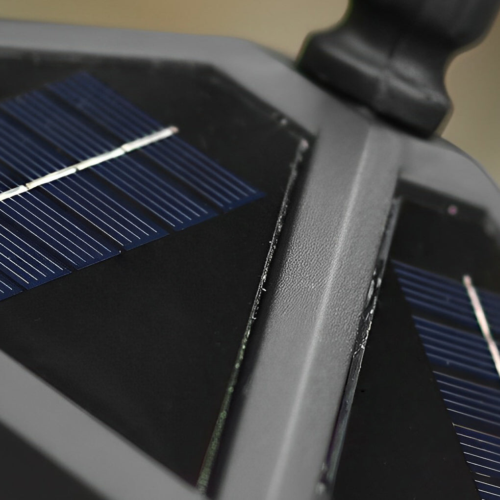 Retro Black Aluminum Solar & Hardwired Outdoor Lawn Lamp