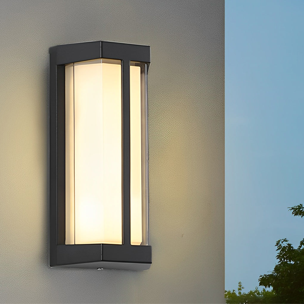 Waterproof Double Acrylic Shade LED Modern Outdoor Wall Light
