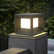 Modern Square Solar Post Cap Light - Waterproof LED Outdoor