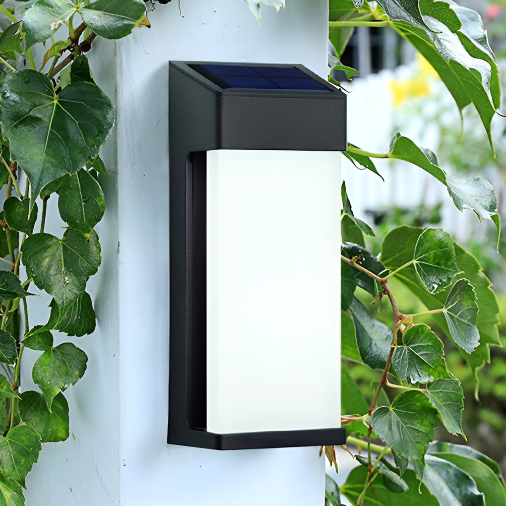 Solar Outdoor Wall Sconce with Light Sensor - Set of 2