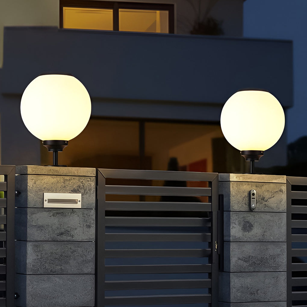 Solar LED Outdoor Post Cap Light with 3-Step Dimming - Waterproof