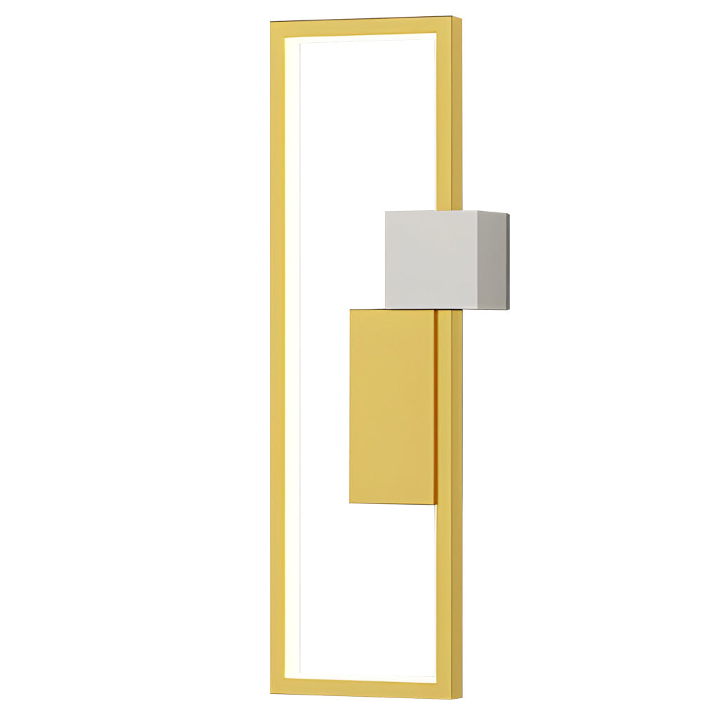 Modern Rectangular LED Wall Sconce with Three-Color Lighting