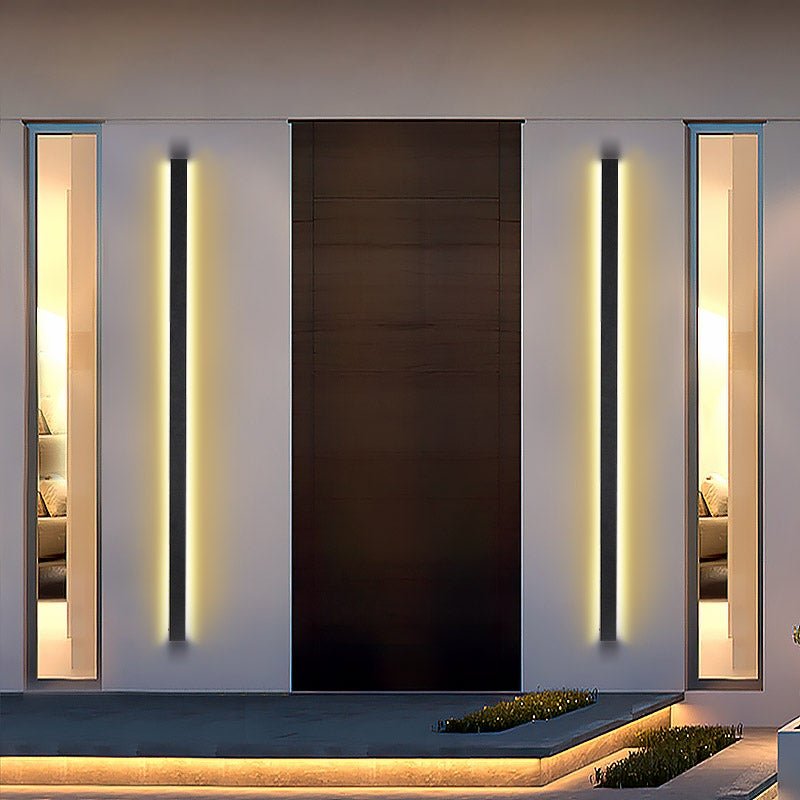 Modern Black Linear LED Outdoor Wall Light Waterproof IP65