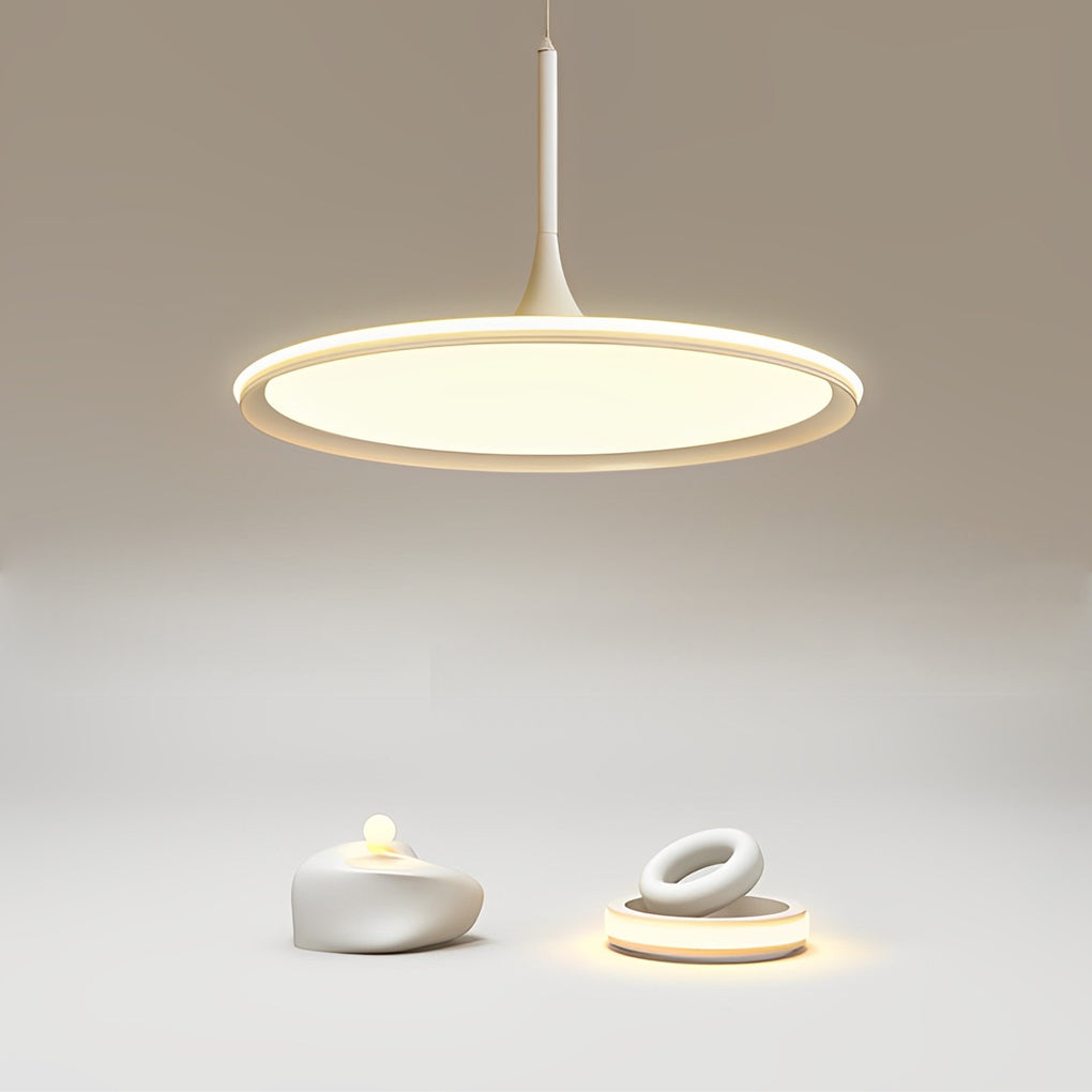 Ultra Thin LED Pendant Light - Modern Minimalist Round Ceiling Lamp