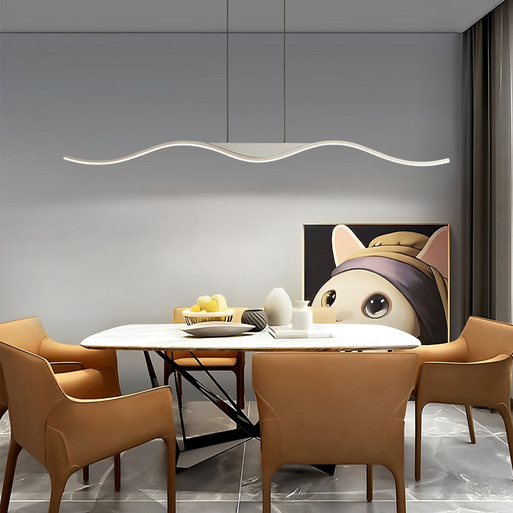 Wave Design LED Pendant Light with Dimming Control