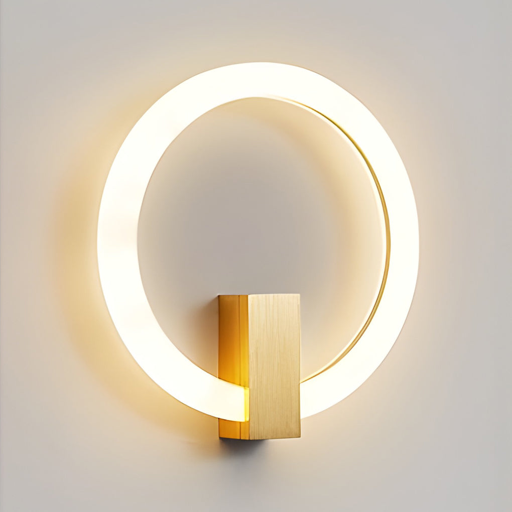Modern Dimmable LED Circle Wall Sconce with Remote Control