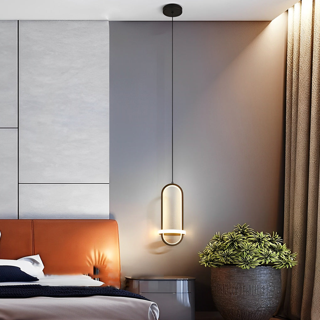 Modern LED Pendant Light with Three Step Dimming - Round Silicone