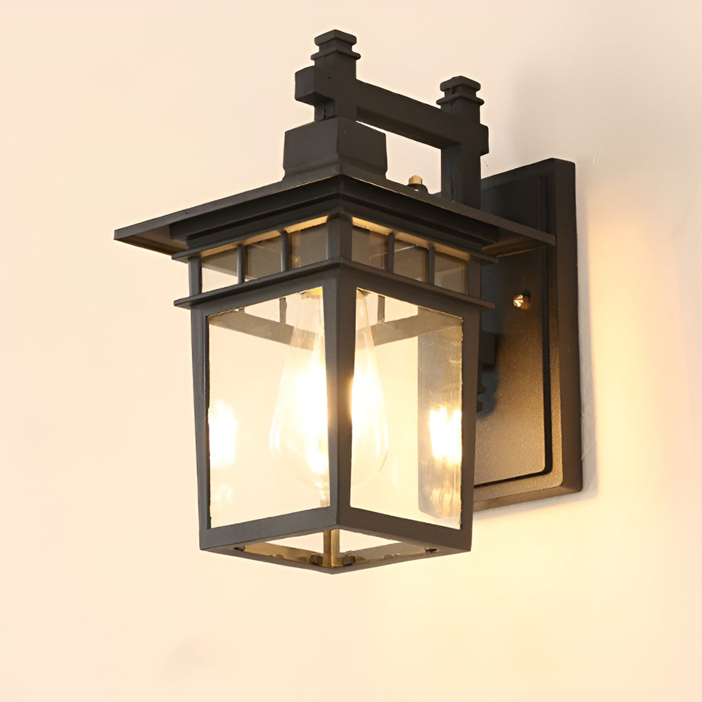 Industrial Glass Outdoor Wall Sconce Waterproof LED Lamp