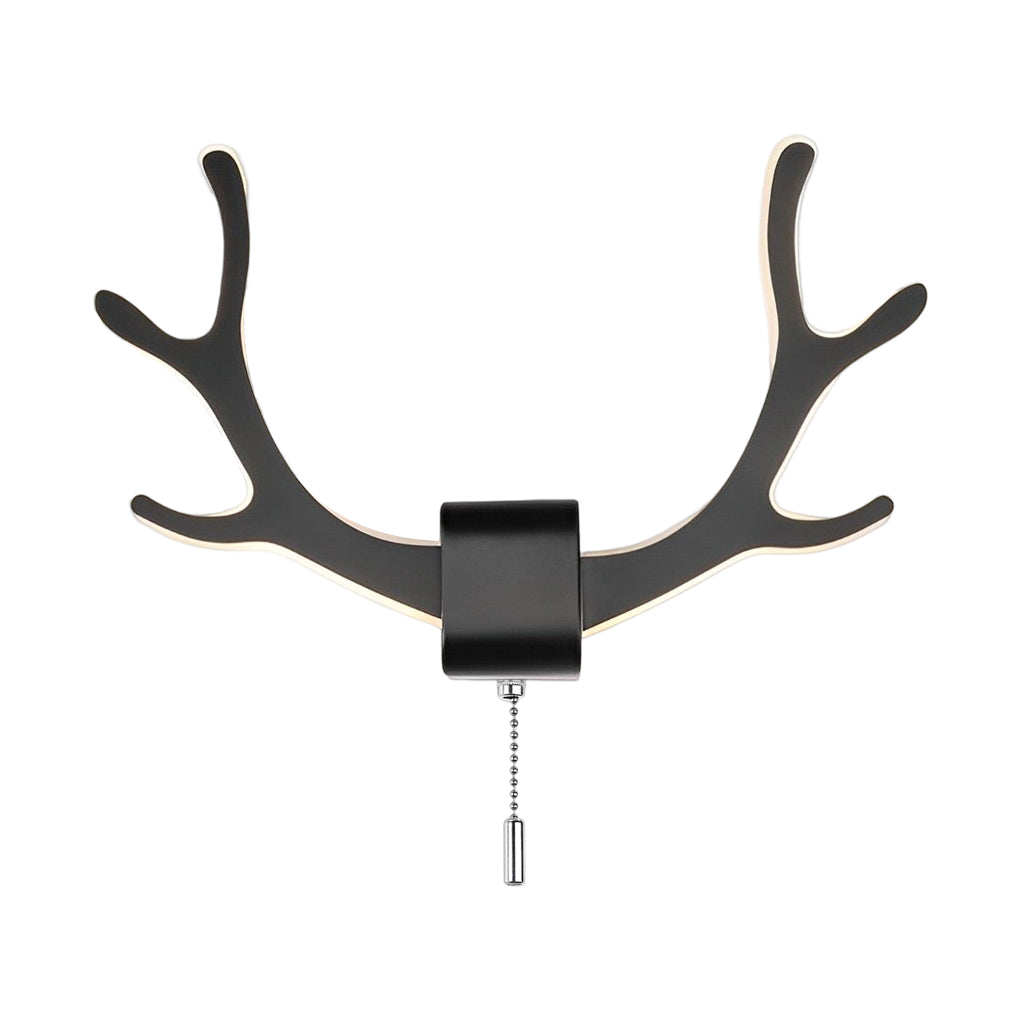 Modern Antler Iron LED Wall Sconce with Pull Switch