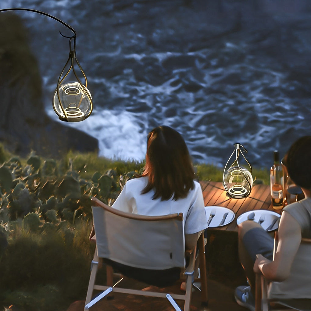 Modern Portable LED Outdoor Lantern with USB Rechargeable Battery
