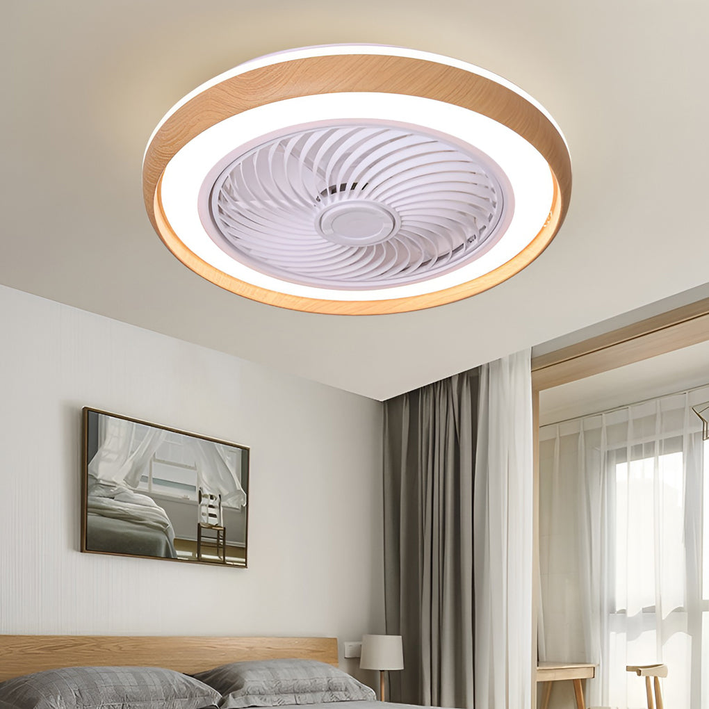 Modern Bladeless Ceiling Fan with LED Light & Remote Control