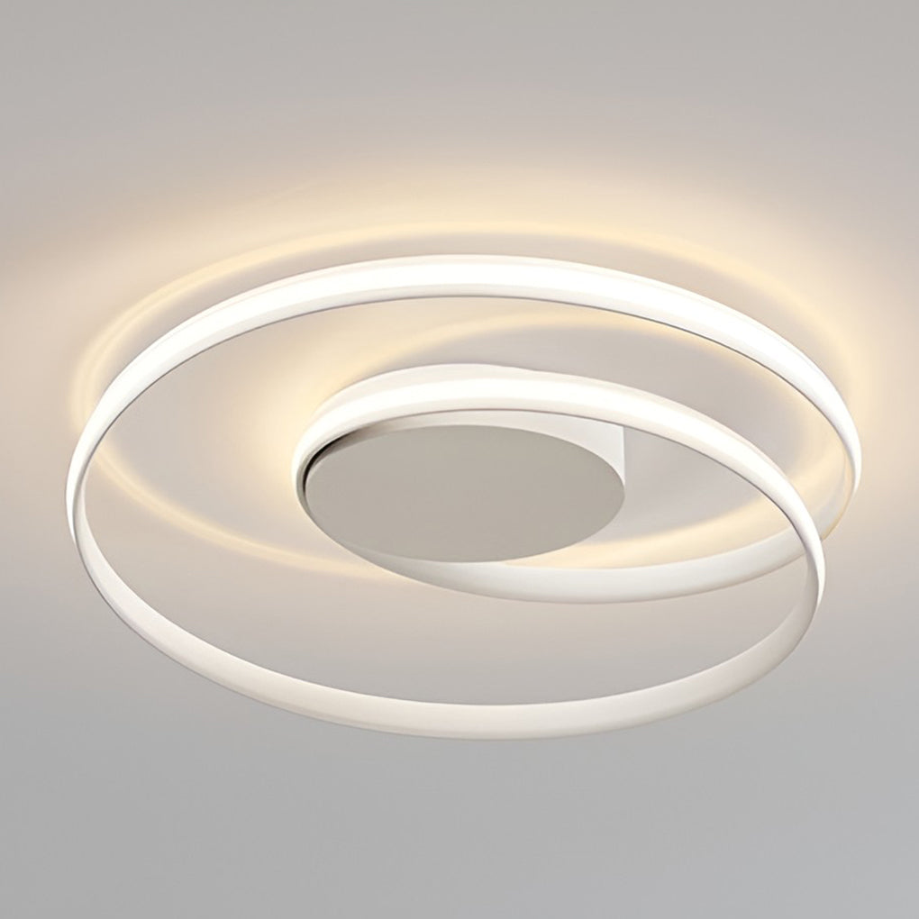 Modern Circular LED Flush Mount Ceiling Light with Dimming