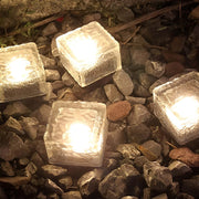 Solar Ice Cube Step Lights Modern Outdoor Deck Pathway Lighting