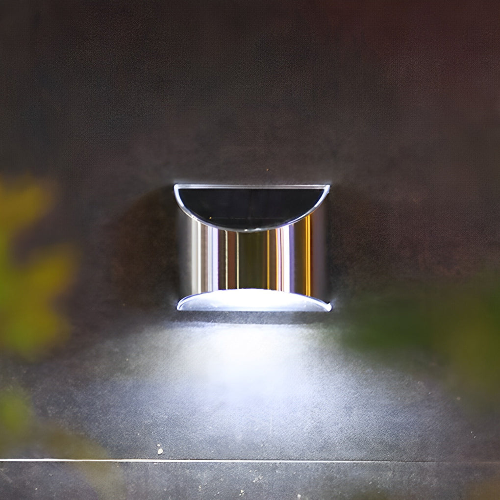 Modern Solar Wall Lamp - Stainless Steel Waterproof Outdoor Light