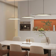 Modern Circle Linear Metal Pendant Light with Integrated LED