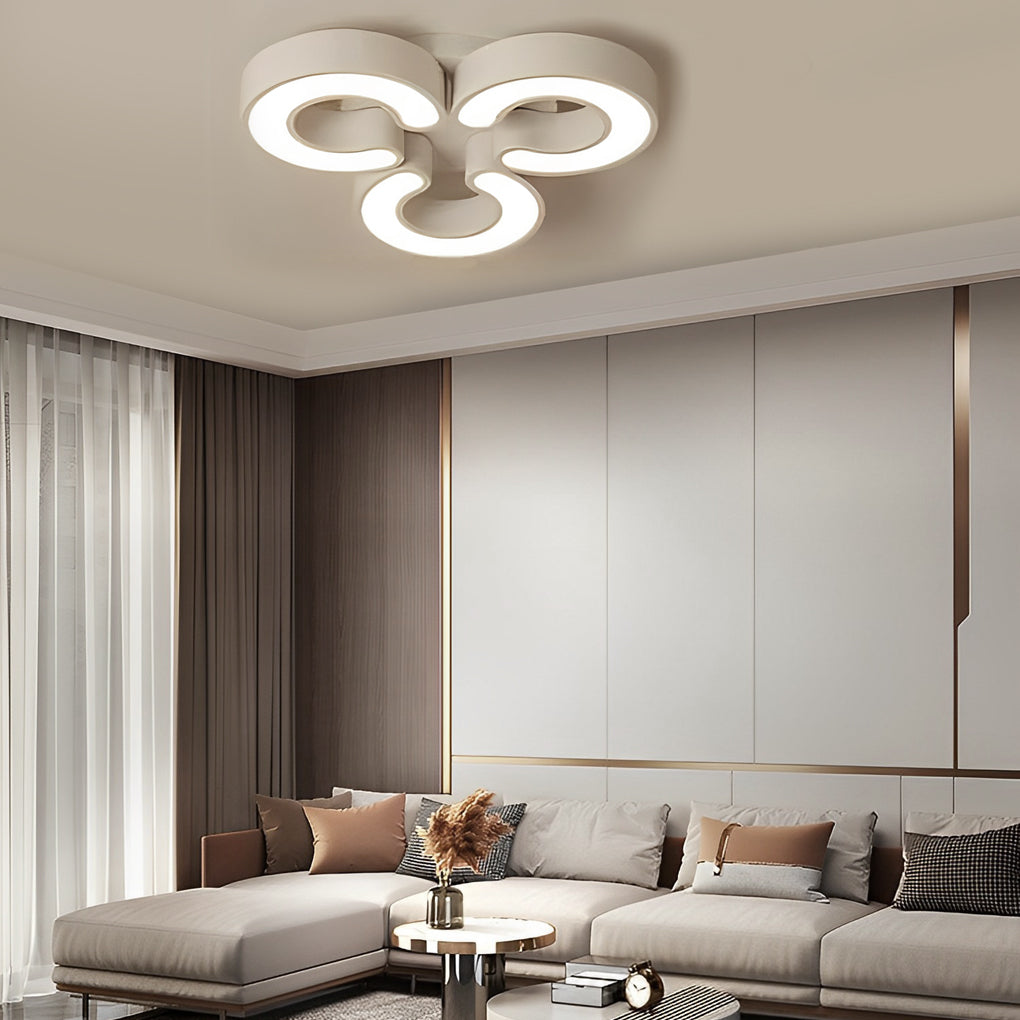 Flower Shaped Dimmable LED Flush Mount Ceiling Light - Modern
