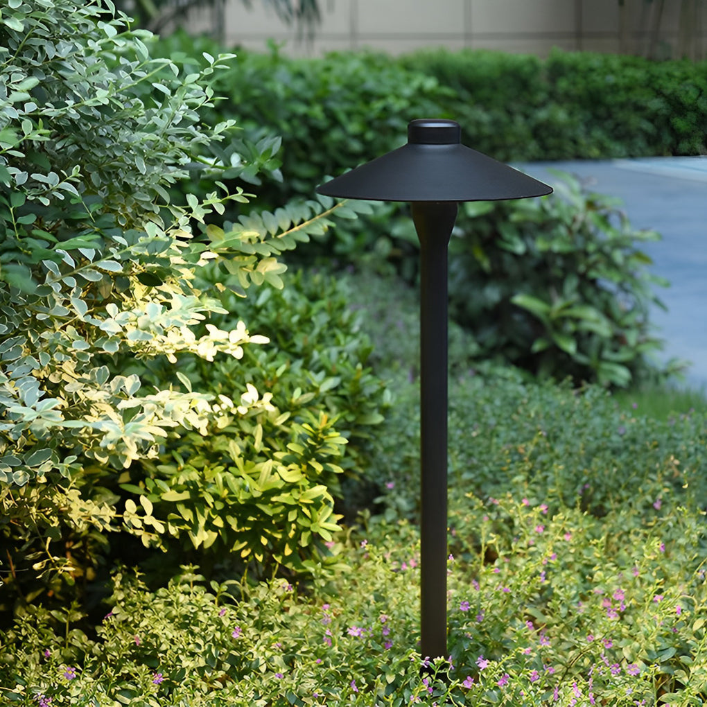 Modern Mushroom LED Outdoor Path Light Black Aluminum 7W