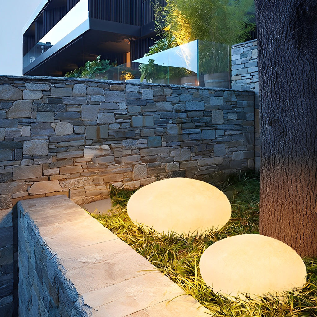 Modern Resin Cobblestone LED Lawn Light Waterproof Outdoor
