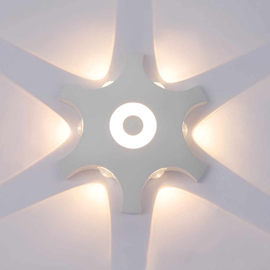 Flower Shaped LED Waterproof Outdoor Wall Sconce Aluminum