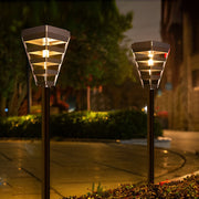 Modern Solar Black Outdoor Post Light with Intelligent Control