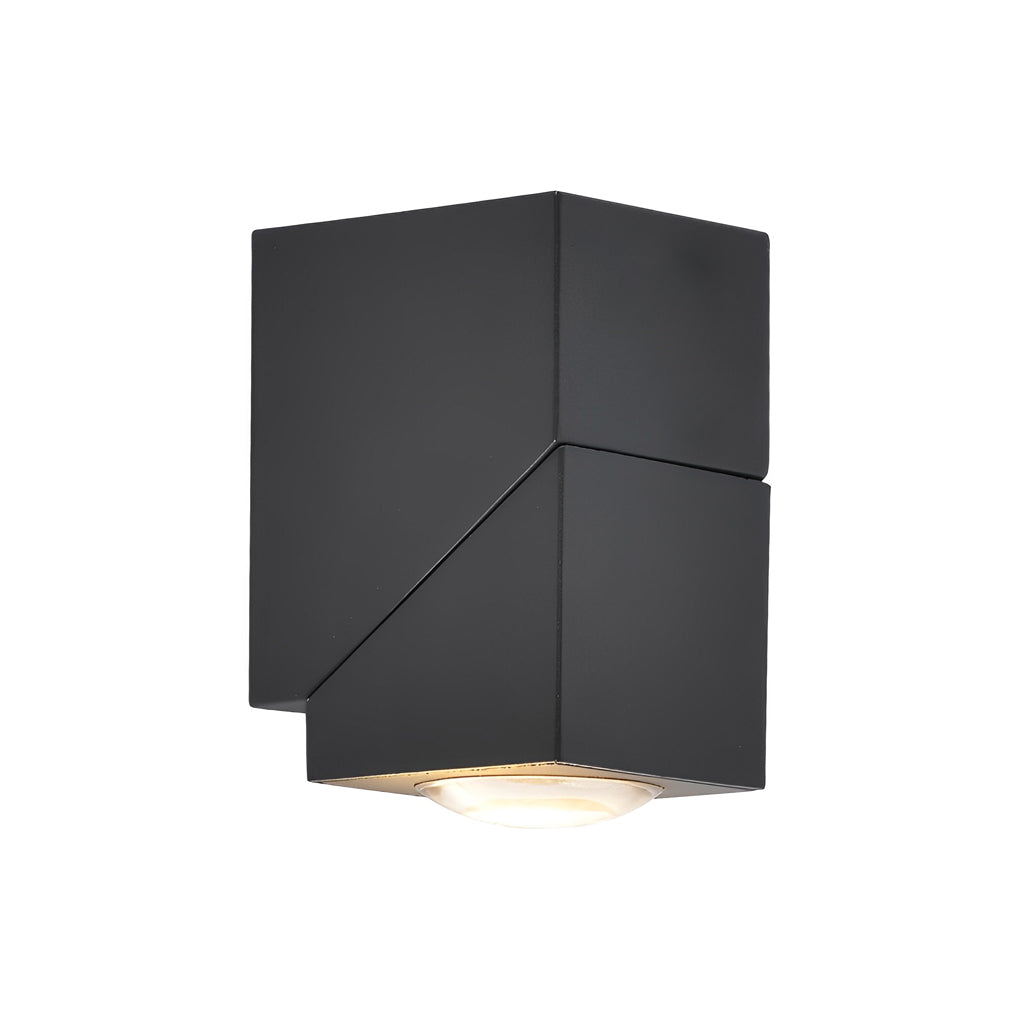 Modern Motion Sensor Black Outdoor Wall Lamp with Adjustable Light