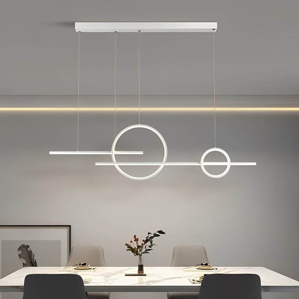 Modern Circular LED Pendant Light with Stepless Dimming