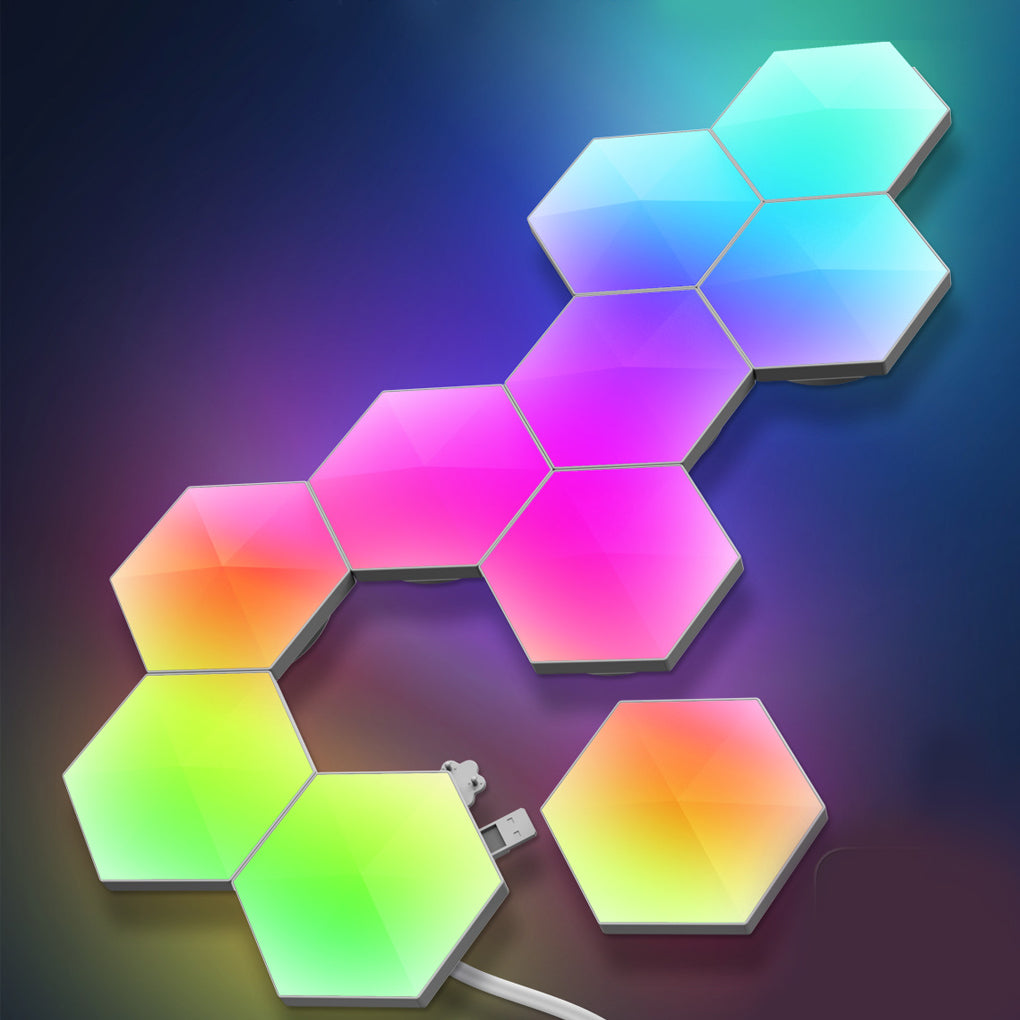 Hexagon RGBIC Smart Wall Lamp with App Control & Music Sync