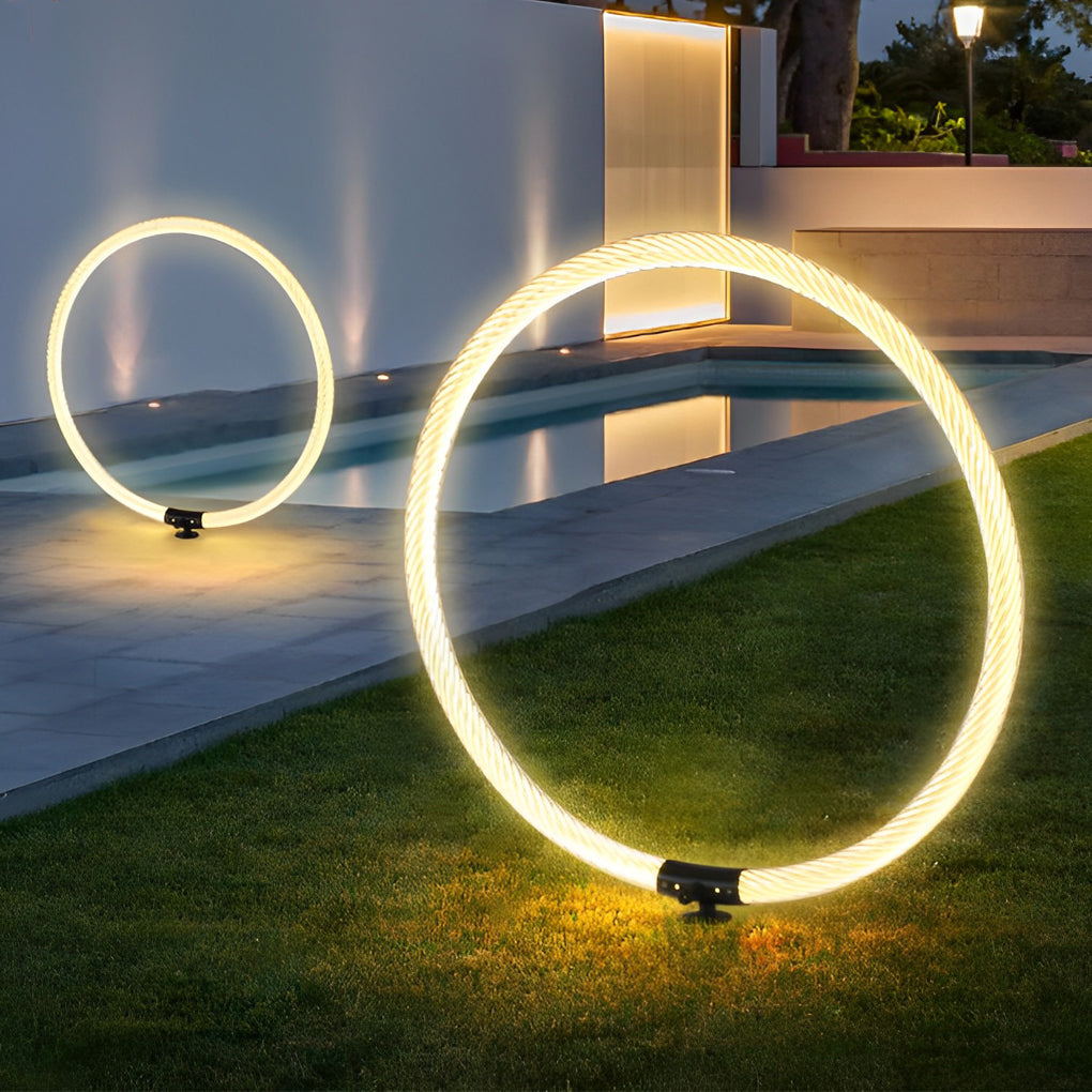 Ring LED Landscape Lamp Modern Waterproof Outdoor Lighting