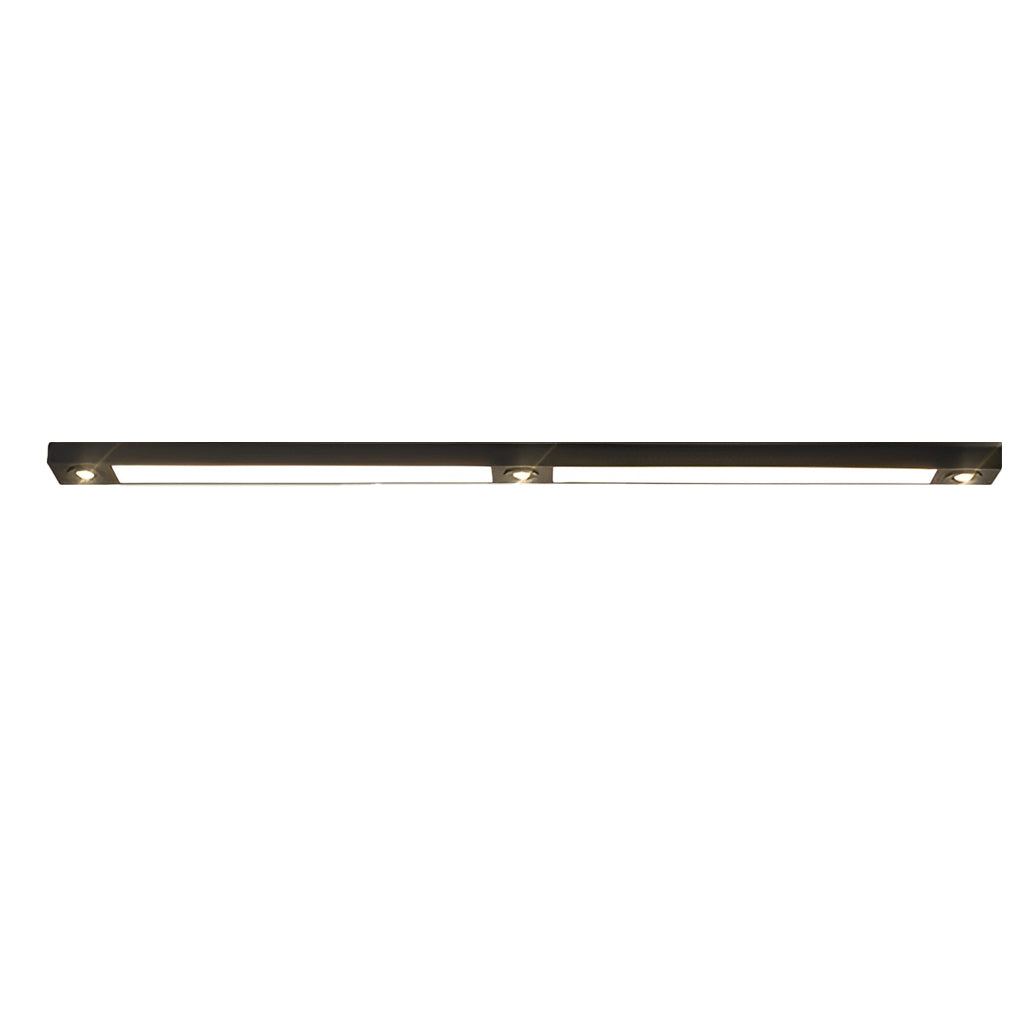 Linear LED Black Ceiling Light with Adjustable Spotlights
