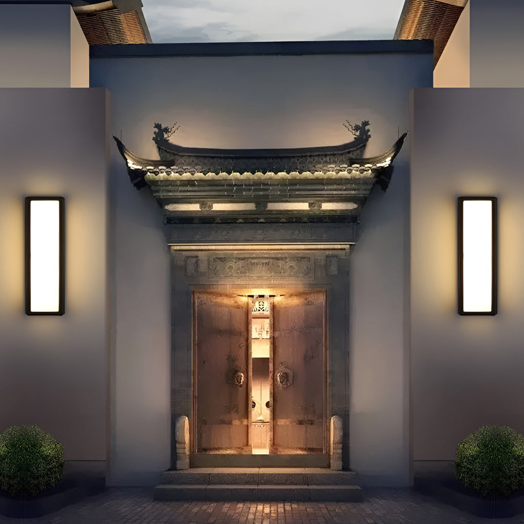 Modern Black Waterproof Motion Sensor LED Outdoor Wall Light