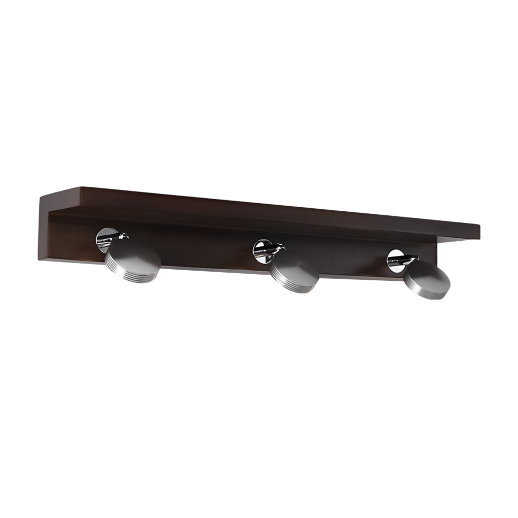 Modern Wood Bathroom Vanity Light with Adjustable Spotlights