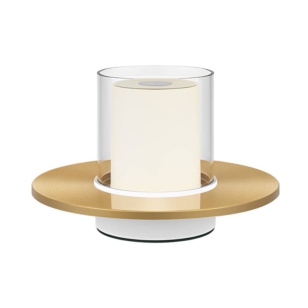 Cordless Cylinder Candle Table Lamp with Touch Dimming Control