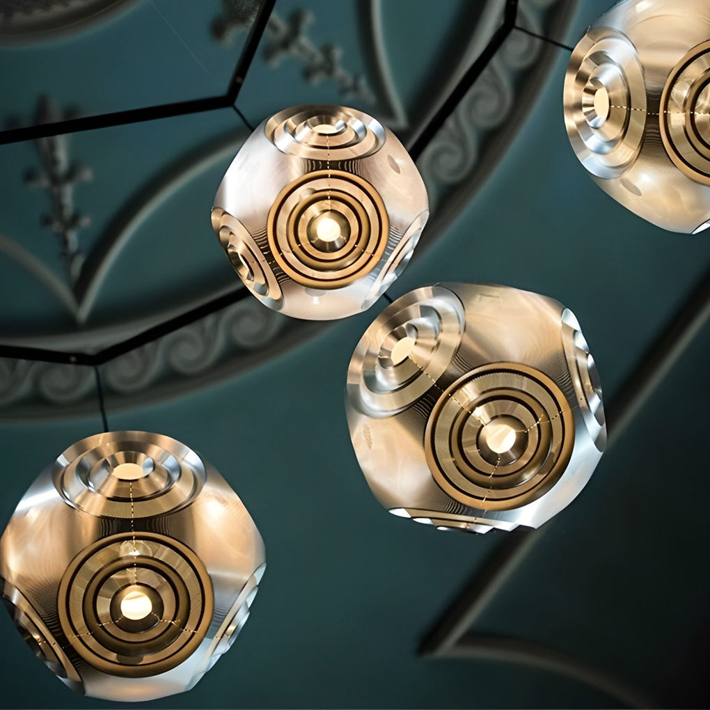 Irregular Circular Stainless Steel Pendant Light