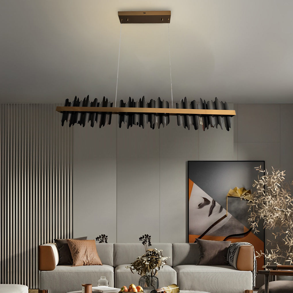 Mountain Silhouette LED Pendant Light with Stepless Dimming