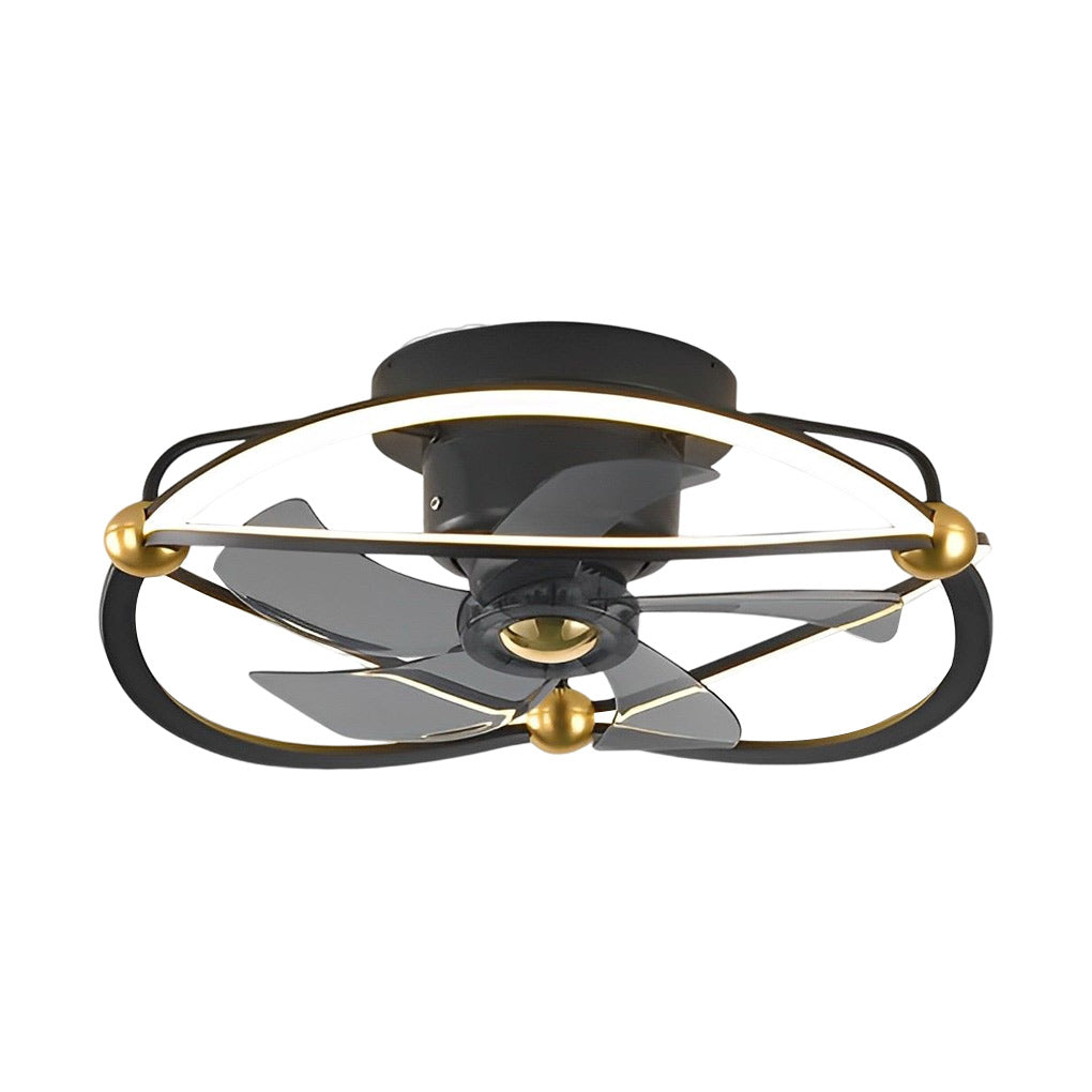 Modern Bladeless Ceiling Fan Light with Remote & Stepless Dimming