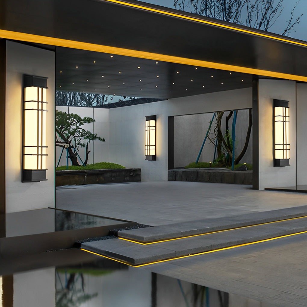 Industrial Black LED Outdoor Wall Lamp | Waterproof Galvanized Steel