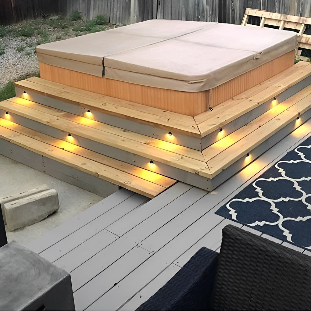 Half Moon LED Deck Step Light Low Voltage Outdoor Wall Mount