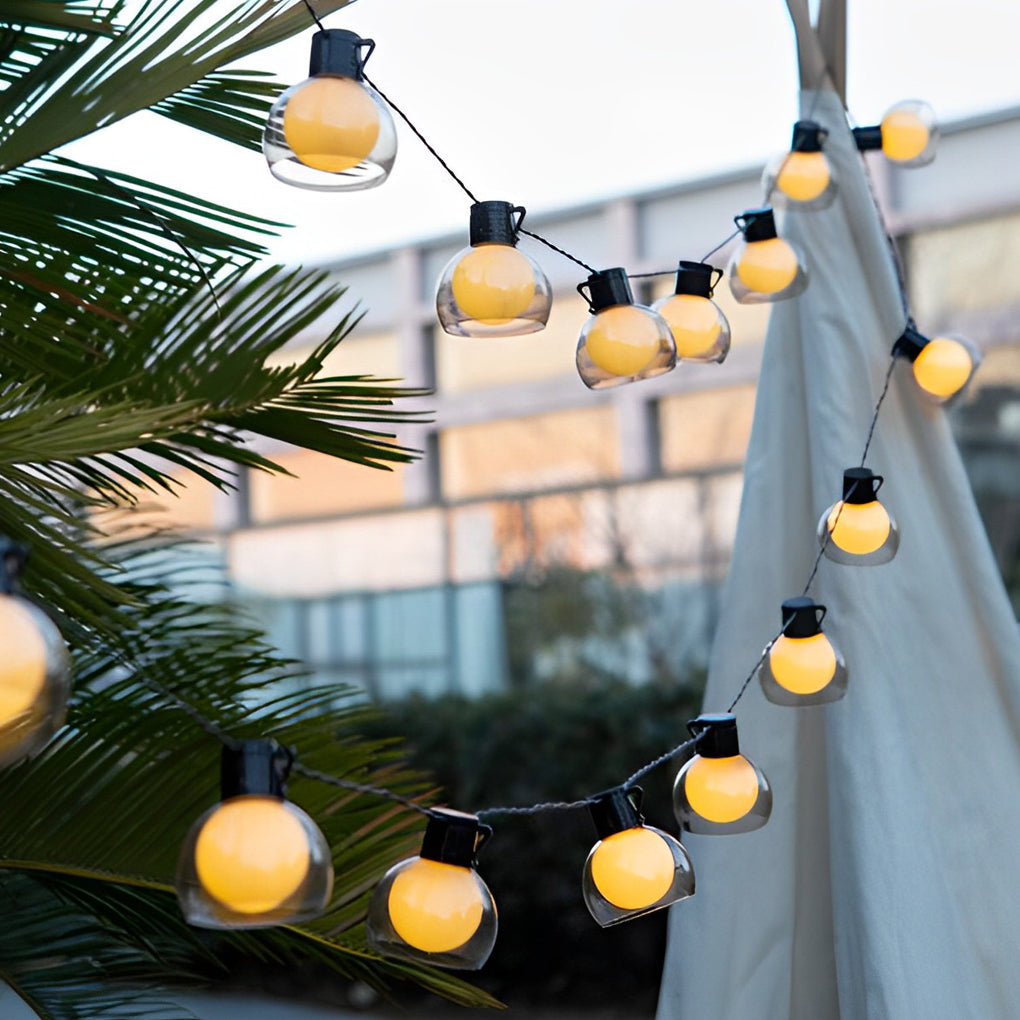 Solar LED Outdoor String Lights with 40 Bulbs - Multi-Power Mode