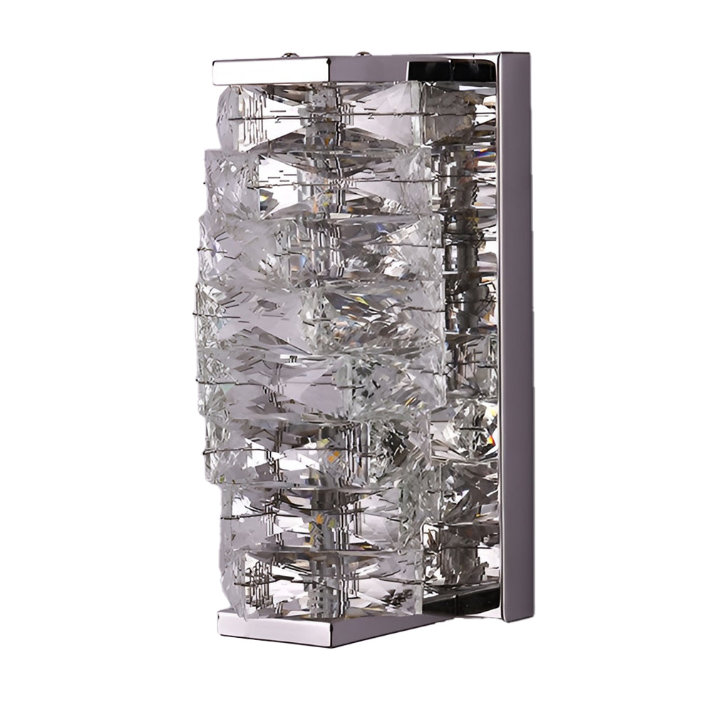 Crystal LED Wall Sconce with 3-Step Dimming - Modern Wall Light
