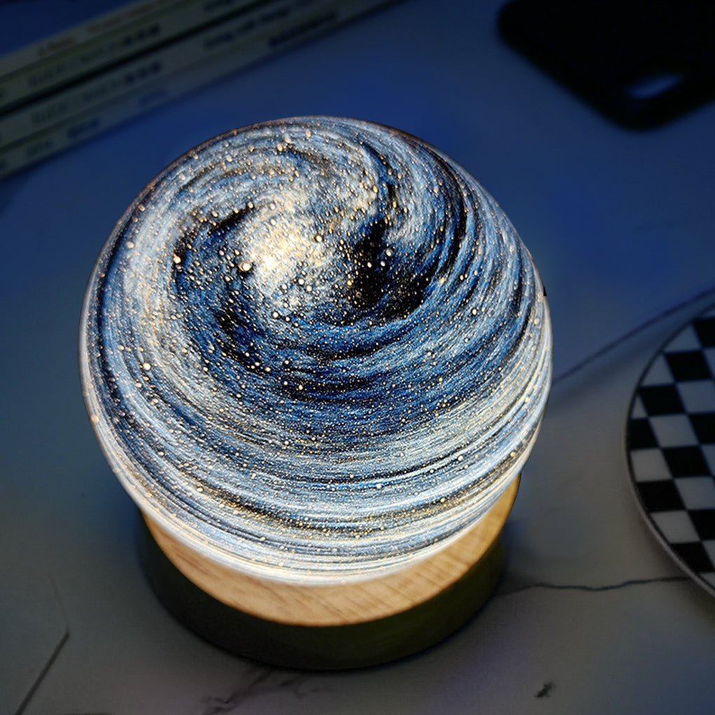 Galaxy Starry Sky Glass Table Lamp for Kids & Baby Rooms